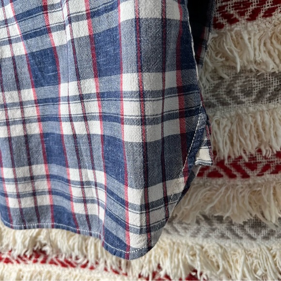 J Crew Boy Fit 1/2 Button Up Pullover Shirt Plaid Multicolor Size M - Picture 7 of 7